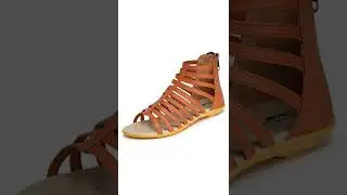 Women's Fashion Sandals | Flat Gladiator Sandal With Zip Closure for Girls | Trendy & Comfortable