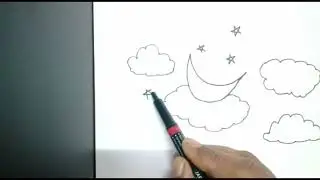 Moon day special drawing for kids