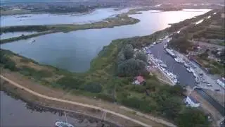 Sunset over Heybridge Basin, Essex  -  Skydronauts.uk