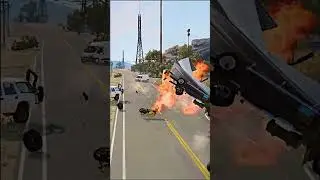 Realistic Highway Car Crashes #189