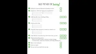 Daily Method For Success breakdown!