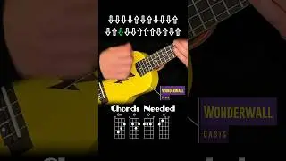 Wonderwall Chords - Ukulele Tutorial #shorts #ukulele