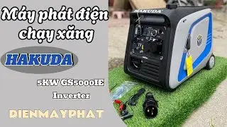 Giới thiệu m&aacute;y ph&aacute;t điện chạy xăng HAKUDA 5KW GS5000IE Inverter