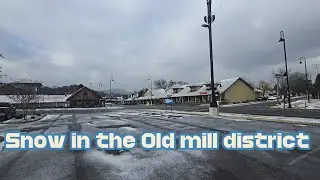 Snow in the old mill district 