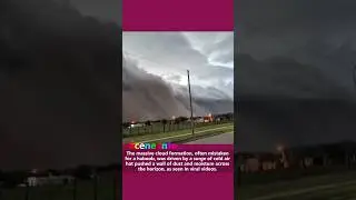 Amazing moment! BUT terrifying shelf cloud wall formation