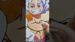 trying coffee spill art for the first time 😱🫣|gear 5| #shorts #onepiece #monkeydluffy #artzthetic