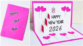 New Year Card |Happy New Year Greeting Card 2026 |Handmade Card For New Year |DIY New year card 2026