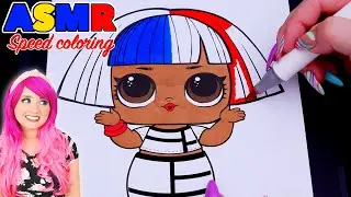 ASMR Speed Coloring L.O.L. Surprise! Shapes (ASMR Coloring Sounds & No Talking)