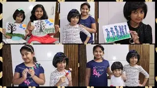Tessie & Dhanya's Art ||Fingerprint art for kids|| Easy painting|| Dhanya Tryphosa|| Tessie Ashirvad