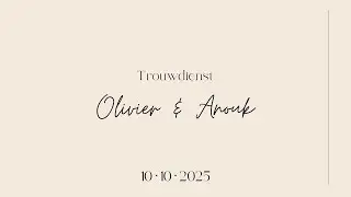 Trouwdienst Olivier en Anouk | Vrijdag 10-10-2025 | De Deur Breda