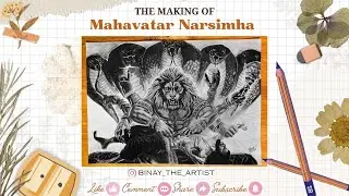 Portrait art of Mahavatar Narshimha 