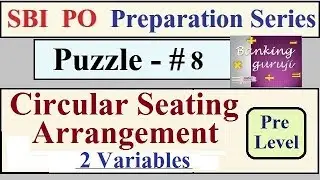 Circular seating Arrangement // 2 Variables // SBI PO Preparation series # 8