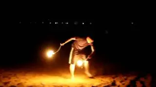 Fire Poi on the beach