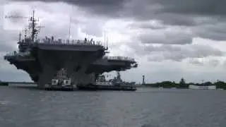 USS Kitty Hawk Aircraft Carrier - Arrival at Pearl Harbor. Part 4/4