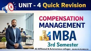 Compensation Management Unit-4 🔥 Full Revision | MBA 3rd Sem Jan 2026 | OU