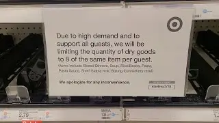 Corona Virus Trip Target is empty Tempe AZ