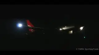The Sun Has Set on VH-OGS - QANTAS 767-338ER Night Landing into Melbourne