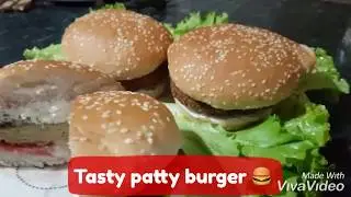Crispy patty burger 🍔