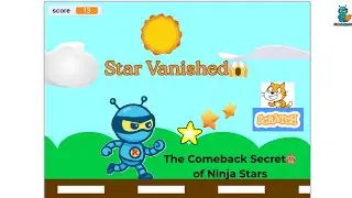 Build a Blinking Star Platformer (Part 3) Master Cloning & My Blocks in Scratch #beginnercoding