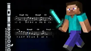 Minecraft - Sweden | Flute Animated Sheet Music & Backing Track | Easy