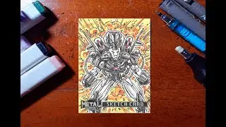 Skybox Marvel Metal Avengers War Machine Sketch Card Timelapse by Studio Zoo - Sugiarto Aliputra