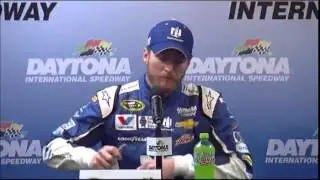 Dale Jr Daytona Pole Winner Interview 07 04 15