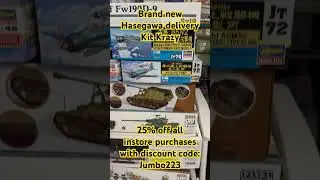 Brand new Hasegawa kits in latest delivery - 25% off all instore purchases discount code: Jumbo223
