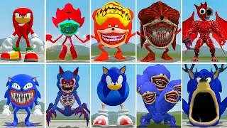 NEW ALL ZOOCHOSIS SONIC RED FAMILY VS ALL SHIN SONIC EATER FAMILY ? in Garrysmod!,...