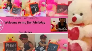 Vikasha's First Birthday online Invitation Video#WhatsApp Birthday Invitation ideas#🥰 #DIY Videos.