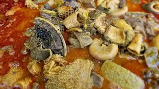 Beef internal organs sour soup recipe   Cambodian Street Food
