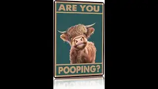 Vintage Highland Cow Tin Sign Review: Funny Bathroom Wall Decor