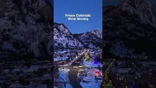 Silent Blue Hour Morning in Frisco, Colorado | Winter Drone Aerial