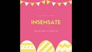 Insensate. Never Short of Words. Words for a better Vocabulary. How to Pronounce. #Shorts