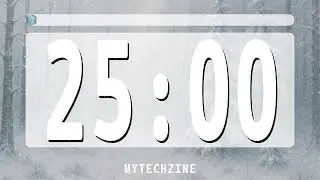 25 Minute Winter Countdown Timer | Silent Focus Session with End Alarm