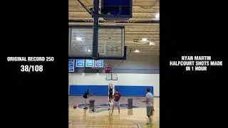 I made 272 NBA half court shots in one hour (World Record) 😱 FULL VIDEO ‼️🏀