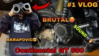 Continental GT 650 With AKRAPOVIC Exhaust For the First Time 🤯🔥| Brutal Sound 🥵| @bacardiboy9186