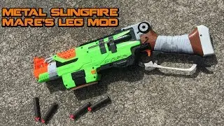 METAL SLINGFIRE PRIMING GEAR! Custom NERF 'Mare's Leg' Blaster Mod | Walcom S7