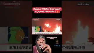 Massive wildfire in Japan after tons of snow. #japan