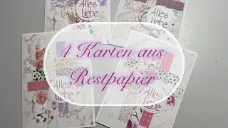 Kartenideen aus Papierstreifen / Restpapieren 