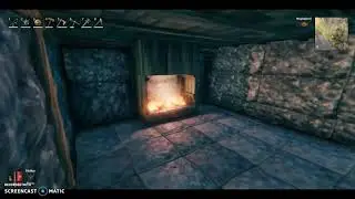 Valheim: Storage/blacksmithing building completed.