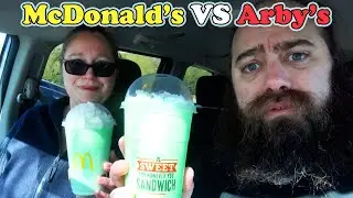 McDonald's Shamrock Shake VS Arby's Mint Chocolate Shake Review
