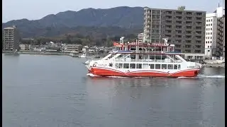 【船旅】1月5日、宮島フェリー　寒くて暗い朝、帰りは明るい時間