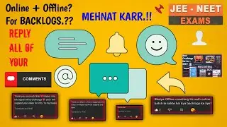 👉Offline + online Coaching for BACKLOGS..?? 💀All comments are covered in this Video 😎|| JEE/NEET🔥🔥.