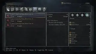 Bloodborne BL4 run. 26.3% PHYS up triangle gems from Watcher mob. Fast farm