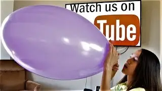 Blowing and Deflating Massive Purple Balloon