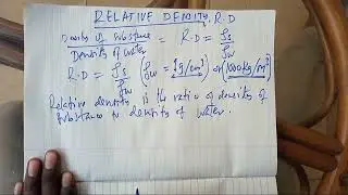 RELATIVE DENSITY {formula & explanations}.