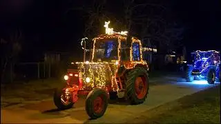 Fénytraktorok és egyéb díszkivilágított járművek felvonulása Szőlősgyöröknél -2025.12.28.
