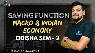 #27 Saving Function |  Macro & Indian economy | B.COM | SEM -2