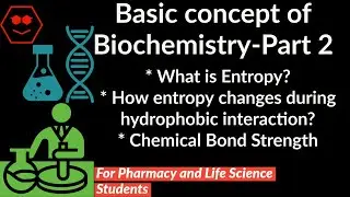 What is Entropy | How entropy is affected during hydrophobic interaction | Bond Strength