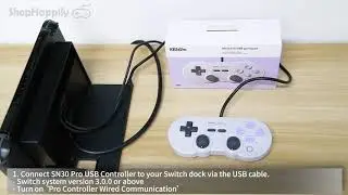 8bitdo SN30 Pro USB Gamepad wired Setup to Nintendo Switch PC Raspberry Pi (SN Edition)